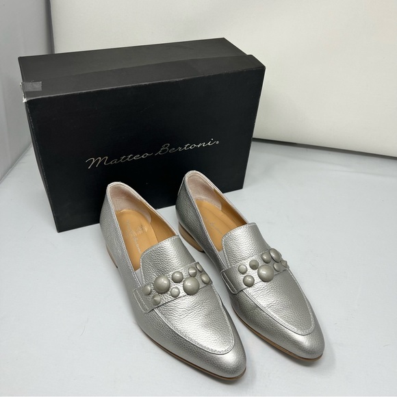 MATTEO BERTONI Pewter Loafers - Picture 5 of 5